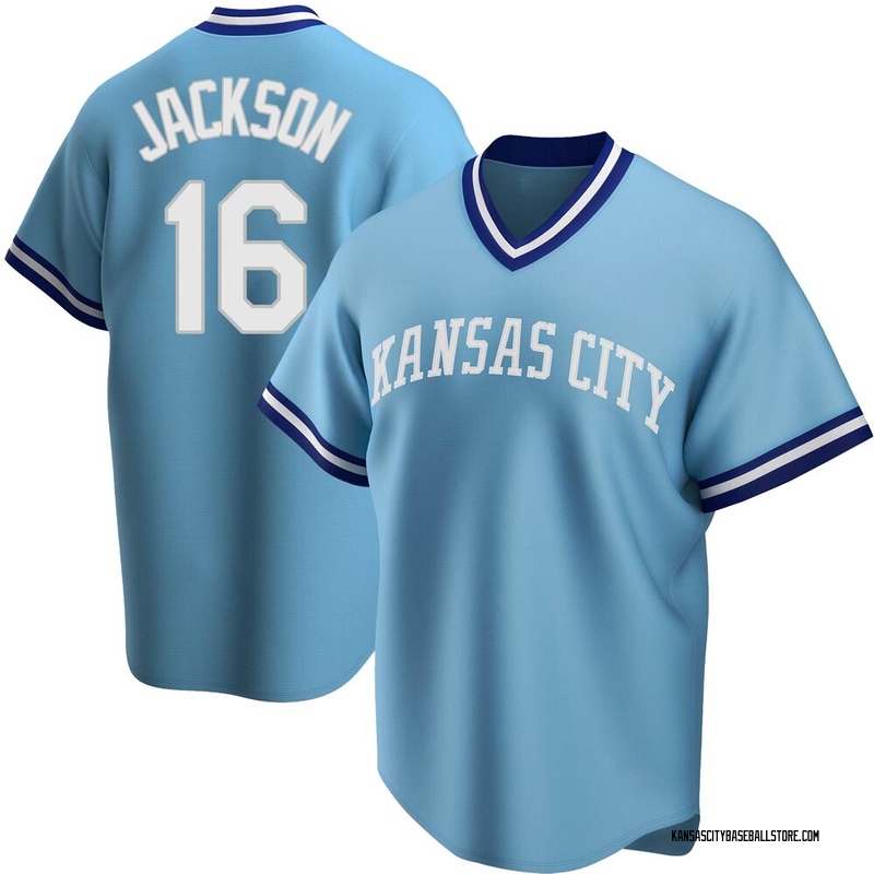 Nike Cooperstown Kansas City Royals Bo Jackson #16 Powder Blue