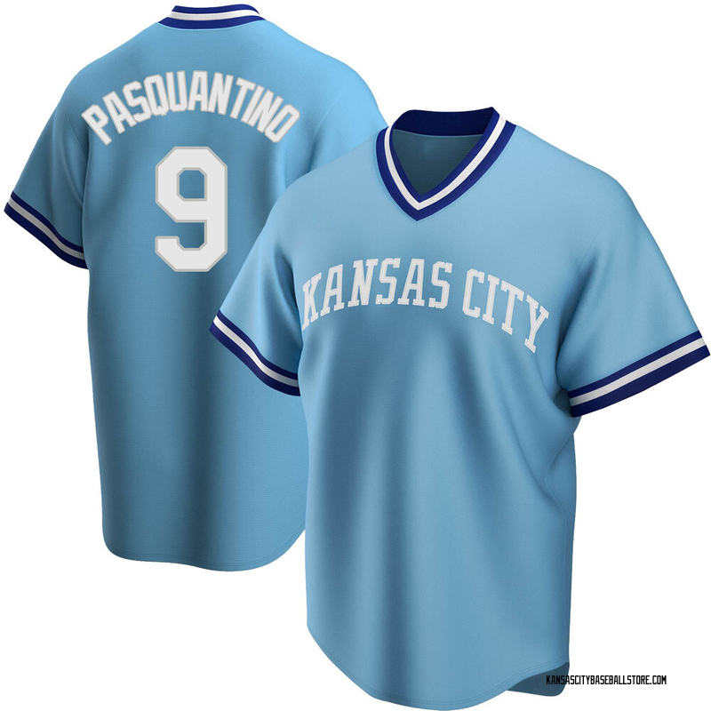 Vinnie Pasquantino Men's Kansas City Royals Road Cooperstown Collection Jersey - Light Blue Replica